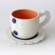 Tazza da tè con piattino / COLOR GEAR / Arancione - Blu