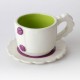 Tazza da tè con piattino / COLOR GEAR / Verde - Viola