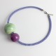 Collana in corda intrecciata con perle: GIADA - VIOLA
